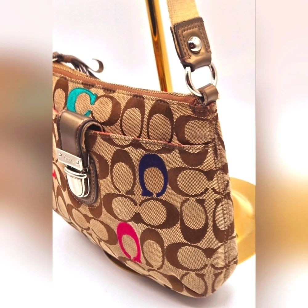 COACH Poppy Y2K Crossbody Colorful Signature C Print 2 Tags